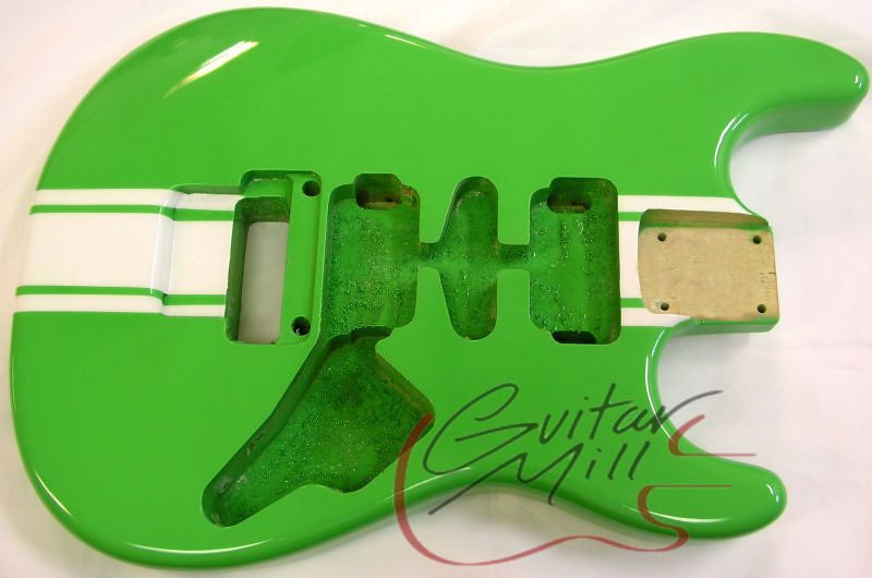 Racing Green "S" w/ Stripes Guitar Body