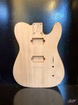 T-Style Body / 2 pc. African Mahogany / x2 PAF / Rear Route (#GIN-1617)