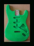 S-Style Body / Ultra Light Alder / 3 lbs. 13 oz. / Nitrocellulose 'Neon Green' / Med-Hvy Relic (#GIN-2773) (S)