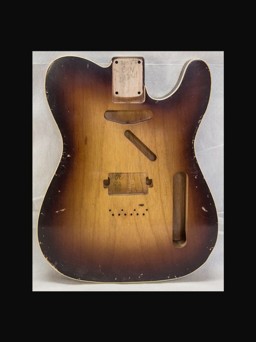 T-Style Body / Ultra Light Swamp Ash / 3 lbs. 13 oz. / Nitrocellulose '2-Tone Sunburst' / Double Bound / Bridge PAF / Medium Relic (#GIN-3057) - Image 3