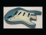 S-Style Body / Alder / 3 lbs. 13 oz. / Nitrocellulose 'Ocean Turquoise' / Med.- Light Relic (#GIN-3124) (S)
