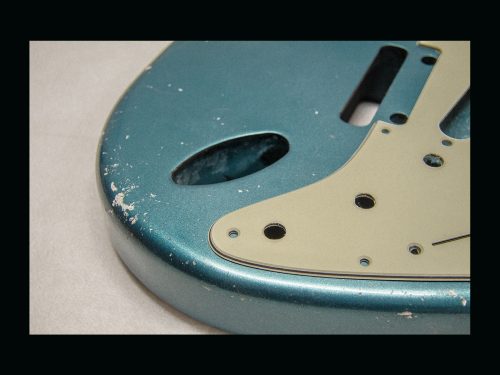 S-Style Body / Alder / 3 lbs. 13 oz. / Nitrocellulose 'Ocean Turquoise' / Med.- Light Relic (#GIN-3124) - Image 3