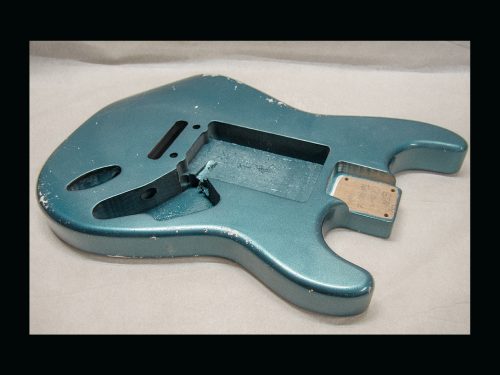 S-Style Body / Alder / 3 lbs. 13 oz. / Nitrocellulose 'Ocean Turquoise' / Med.- Light Relic (#GIN-3124) - Image 5