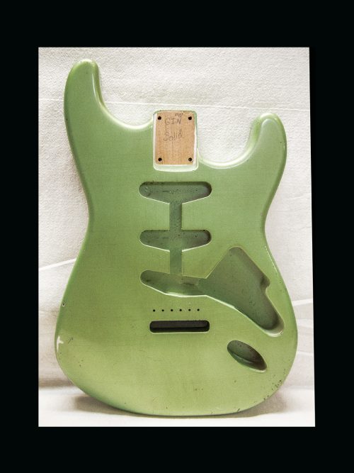 S-Style Body / Alder / 4 lbs. 0 oz. / Nitrocellulose 'Avocado Mist' / Light Relic (#GIN-3122) - Image 4