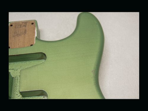 S-Style Body / Alder / 4 lbs. 0 oz. / Nitrocellulose 'Avocado Mist' / Light Relic (#GIN-3122) - Image 6