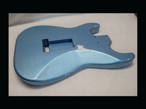 S-Style Body / Alder / 3 lbs. 13 oz. / Nitrocellulose 'Lake Placid Blue' / Med. Relic (#GIN-3123) - Image 6