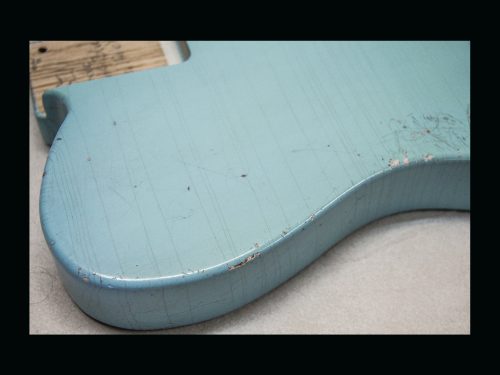 T-Style - Esquire Body / 1 Piece Swamp Ash  / 4 lbs. 2 oz. / Nitrocellulose 'Sonic Blue' / Medium Relic (#GIN-3129) - Image 5