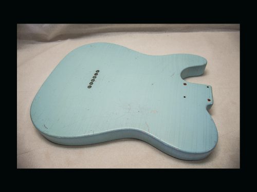 T-Style - Esquire Body / 1 Piece Swamp Ash  / 4 lbs. 2 oz. / Nitrocellulose 'Sonic Blue' / Medium Relic (#GIN-3129) - Image 7