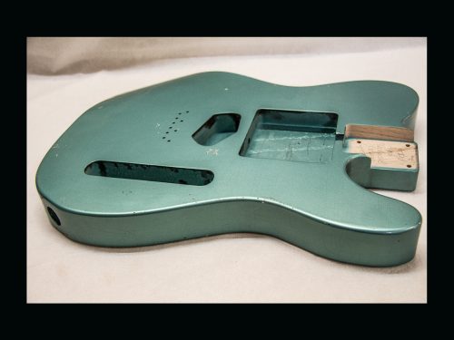 T-Style Body w- Contours / Swamp Ash / 4 lbs. 8 oz. / Nitrocellulose 'Sherwood Green' / Light Relic (#GIN-3130) - Image 6