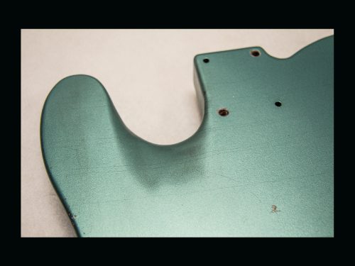 T-Style Body w- Contours / Swamp Ash / 4 lbs. 8 oz. / Nitrocellulose 'Sherwood Green' / Light Relic (#GIN-3130) - Image 3