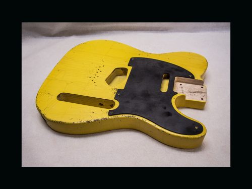 T-Style Body / Ultra Light Swamp Ash / 3 lbs. 13 oz. / Nitrocellulose 'Trans Graffiti Yellow' / Med. Relic (#GIN-3131)