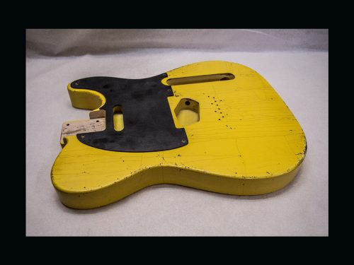 T-Style Body / Ultra Light Swamp Ash / 3 lbs. 13 oz. / Nitrocellulose 'Trans Graffiti Yellow' / Med. Relic (#GIN-3131) - Image 3