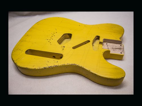 T-Style Body / Ultra Light Swamp Ash / 3 lbs. 13 oz. / Nitrocellulose 'Trans Graffiti Yellow' / Med. Relic (#GIN-3131) - Image 5