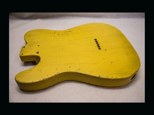 T-Style Body / Ultra Light Swamp Ash / 3 lbs. 13 oz. / Nitrocellulose 'Trans Graffiti Yellow' / Med. Relic (#GIN-3131) - Image 6