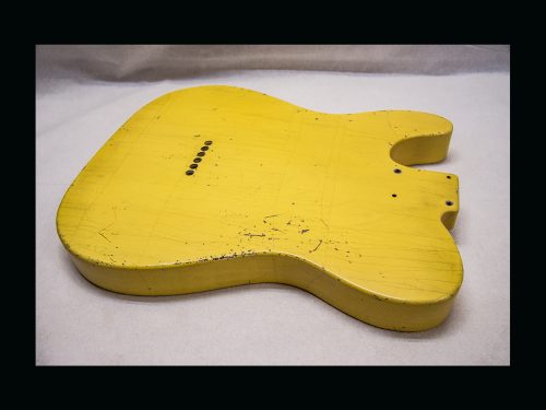 T-Style Body / Ultra Light Swamp Ash / 3 lbs. 13 oz. / Nitrocellulose 'Trans Graffiti Yellow' / Med. Relic (#GIN-3131) - Image 7