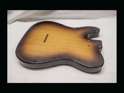 T Style Hollow Hybrid Body / Alder / 3 lbs. 7 oz. / Nitrocellulose 'Chocolate Burst' / w- Pickguard- Light Relic (#GIN-3152) - Image 7