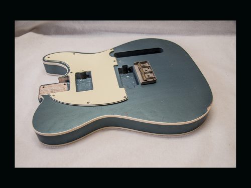 T-Style Body / Swamp Ash / 4 lbs. 4 oz. / Nitrocellulose 'Deep Lake Placid Blue' / Double Bound - Med. Relic (#GIN-3153)