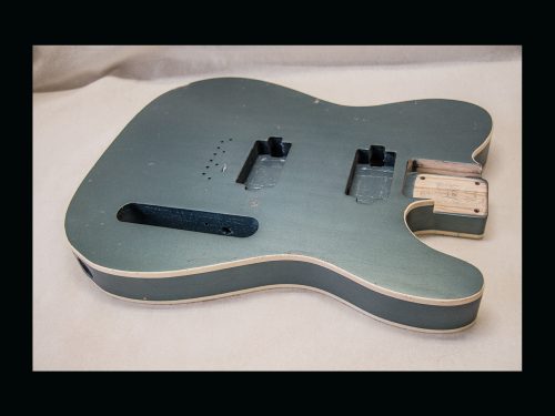 T-Style Body / Swamp Ash / 4 lbs. 4 oz. / Nitrocellulose 'Deep Lake Placid Blue' / Double Bound - Med. Relic (#GIN-3153) - Image 4