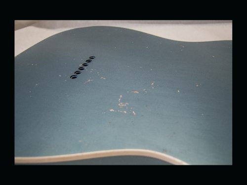 T-Style Body / Swamp Ash / 4 lbs. 4 oz. / Nitrocellulose 'Deep Lake Placid Blue' / Double Bound - Med. Relic (#GIN-3153) - Image 8