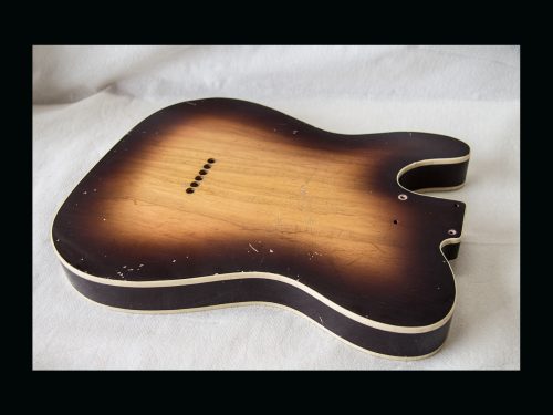 T-Style Body / 1 PC. Swamp Ash / 3 lbs. 15 oz. / Nitrocellulose 'Chocolate Burst' / Double Bound/Medium Relic (#GIN-3154) - Image 6