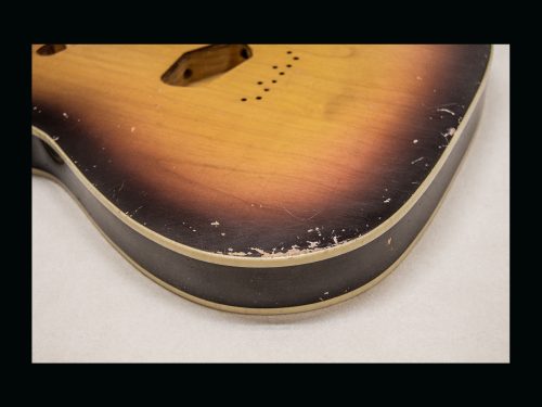 T-Style Body / Alder / 4 lbs. 9 oz. / Nitrocellulose '3 Tone SunBurst' / Double Bound/Medium Relic (#GIN-3156) - Image 4