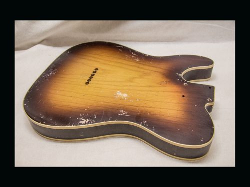 T-Style Body / 1 PC. Swamp Ash / 4 lbs. 8 oz. / Nitrocellulose 'Chocolate Burst' / Double Bound/Medium Relic (#GIN-3157) - Image 6