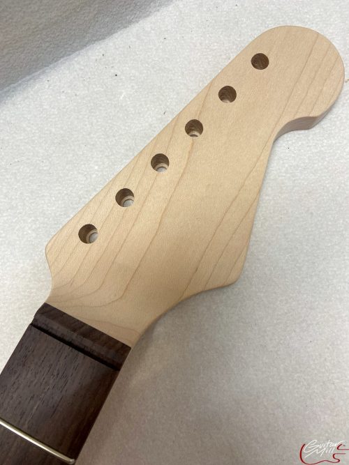 S-Style Replacement Neck / 2 pc. Maple & Indian Rosewood / Soft Chunky V (#GIN-3159) - Image 3