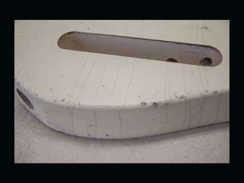 T-Style Body / Swamp Ash / 3 lbs. 15 oz. / Nitrocellulose 'Olympic White' / Med. - Light Relic (#GIN-3170) - Image 8