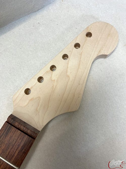 S-Style Replacement Neck / 2 pc. Maple & Madagascar Rosewood / Pearloid Dots / Classic C (#GIN-3174) - Image 2