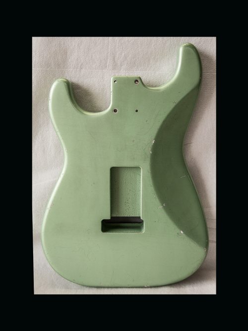 S-Style Body / Alder / 4 lbs. 2 oz. / Nitrocellulose 'Avocado Mist' / Med-Light Relic (#GIN-3147) - Image 8