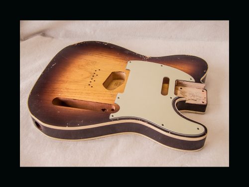 T-Style Body / 1 PC. Swamp Ash / 4 lbs. 1 oz. / Nitrocellulose 'Chocolate Burst' / Double Bound/Medium Relic (#GIN-3149) - Image 8