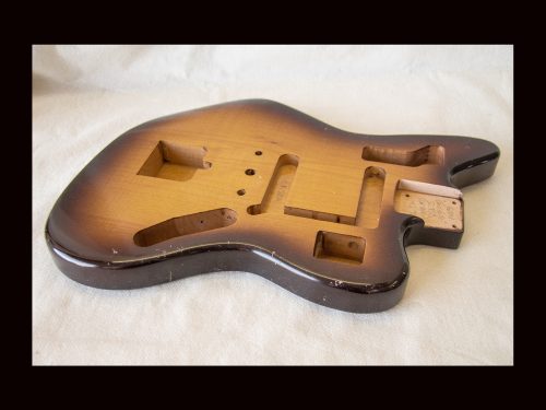 Jag-Style Body / Alder / 4 lbs. 2 oz. / Nitrocellulose "Chocolate Burst" / Light Relic (#GIN-3178) - Image 3