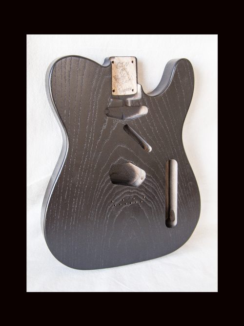 T-Style Body / 1 Piece Ultra Light Swamp Ash / 3 lbs. 11 oz. / Nitrocellulose 'TruGrain Black' / Closet Clean (#GIN-3181)