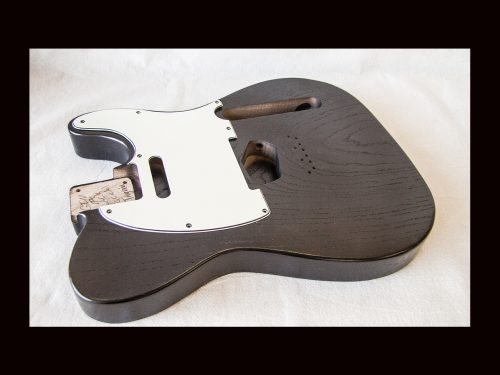 T-Style Body / 1 Piece Ultra Light Swamp Ash / 3 lbs. 11 oz. / Nitrocellulose 'TruGrain Black' / Closet Clean (#GIN-3181) - Image 4