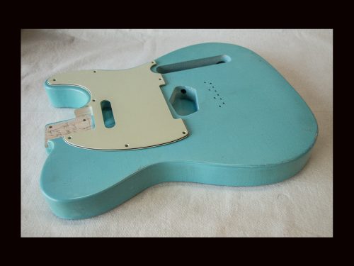 T-Style Body / Swamp Ash / 4 lbs. 4 oz. / Nitrocellulose 'Daphne Blue' / Light Relic (#GIN-3184) - Image 4