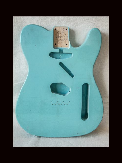 T-Style Body / Swamp Ash / 4 lbs. 4 oz. / Nitrocellulose 'Daphne Blue' / Light Relic (#GIN-3184) - Image 5