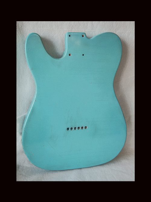 T-Style Body / Swamp Ash / 4 lbs. 4 oz. / Nitrocellulose 'Daphne Blue' / Light Relic (#GIN-3184) - Image 9