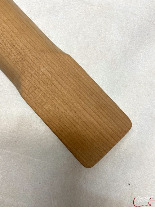 T-Style Replacement Neck / 2 pc. Roasted 1/4 Sawn Maple & Madagascar Rosewood / Parch Binding / Soft Chunky V (#GIN-3185) - Image 9