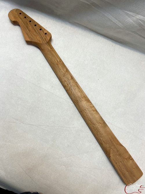 S-Style Replacement Neck / 2 pc. Bird's Eye Maple & Indian Rosewood / Classic C / Danish Oil (#GIN-3188) - Image 5