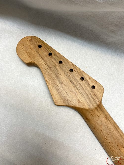 S-Style Replacement Neck / 2 pc. Bird's Eye Maple & Indian Rosewood / Classic C / Danish Oil (#GIN-3188) - Image 6