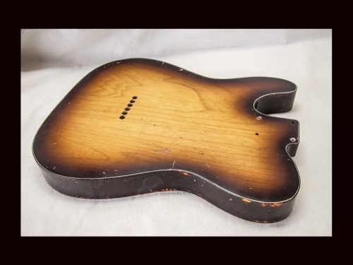 T-Style Body / 1 PC. Swamp Ash / 3 lbs. 7 oz. / Nitrocellulose 'Chocolate Burst' / Double Bound/Light Relic (#GIN-3204) - Image 8