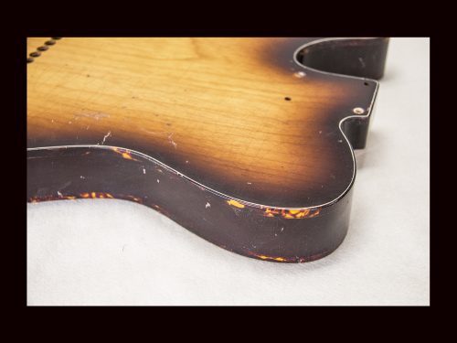 T-Style Body / 1 PC. Swamp Ash / 3 lbs. 7 oz. / Nitrocellulose 'Chocolate Burst' / Double Bound/Light Relic (#GIN-3204) - Image 9