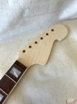 Jazz-Style Replacement Neck / 2 pc. Maple & Madagascar Rosewood / MOP Blocks & Parch Binding / Chunky C (#GIN-3230)