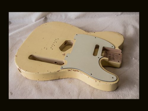 T-Style Body / Alder / 4 lbs. 7 oz. / Nitrocellulose 'Vintage White' / Med.-Hvy. Relic (#GIN-3248) - Image 2