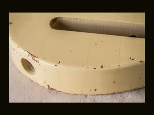T-Style Body / Alder / 4 lbs. 7 oz. / Nitrocellulose 'Vintage White' / Med.-Hvy. Relic (#GIN-3248) - Image 3