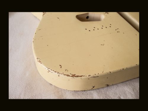 T-Style Body / Alder / 4 lbs. 7 oz. / Nitrocellulose 'Vintage White' / Med.-Hvy. Relic (#GIN-3248) - Image 5