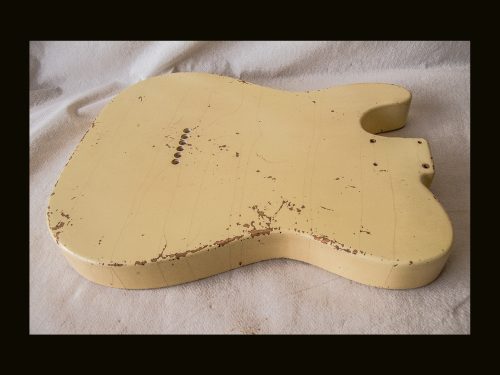 T-Style Body / Alder / 4 lbs. 7 oz. / Nitrocellulose 'Vintage White' / Med.-Hvy. Relic (#GIN-3248) - Image 6