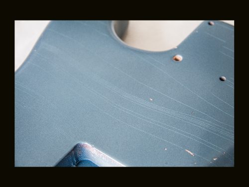 S-Style Body / Alder / 4 lbs. 3 oz. / Nitrocellulose 'Deep Lake Placid Blue' / Med./ Light Relic (#GIN-3249) - Image 8