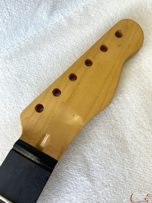 T-Style Replacement Neck / 2 pc. Maple & Ebony / Chunky C / V.T. Satin / Med Relic (#GIN-3250) - Image 3