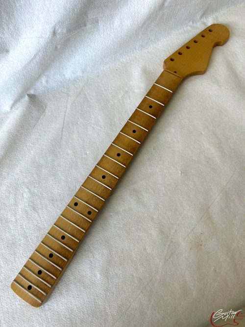 S-Style Replacement Neck / 1 pc. Maple / Chunky C / Compound Radius / V.T. Satin / Med Relic (#GIN-3253) - Image 2